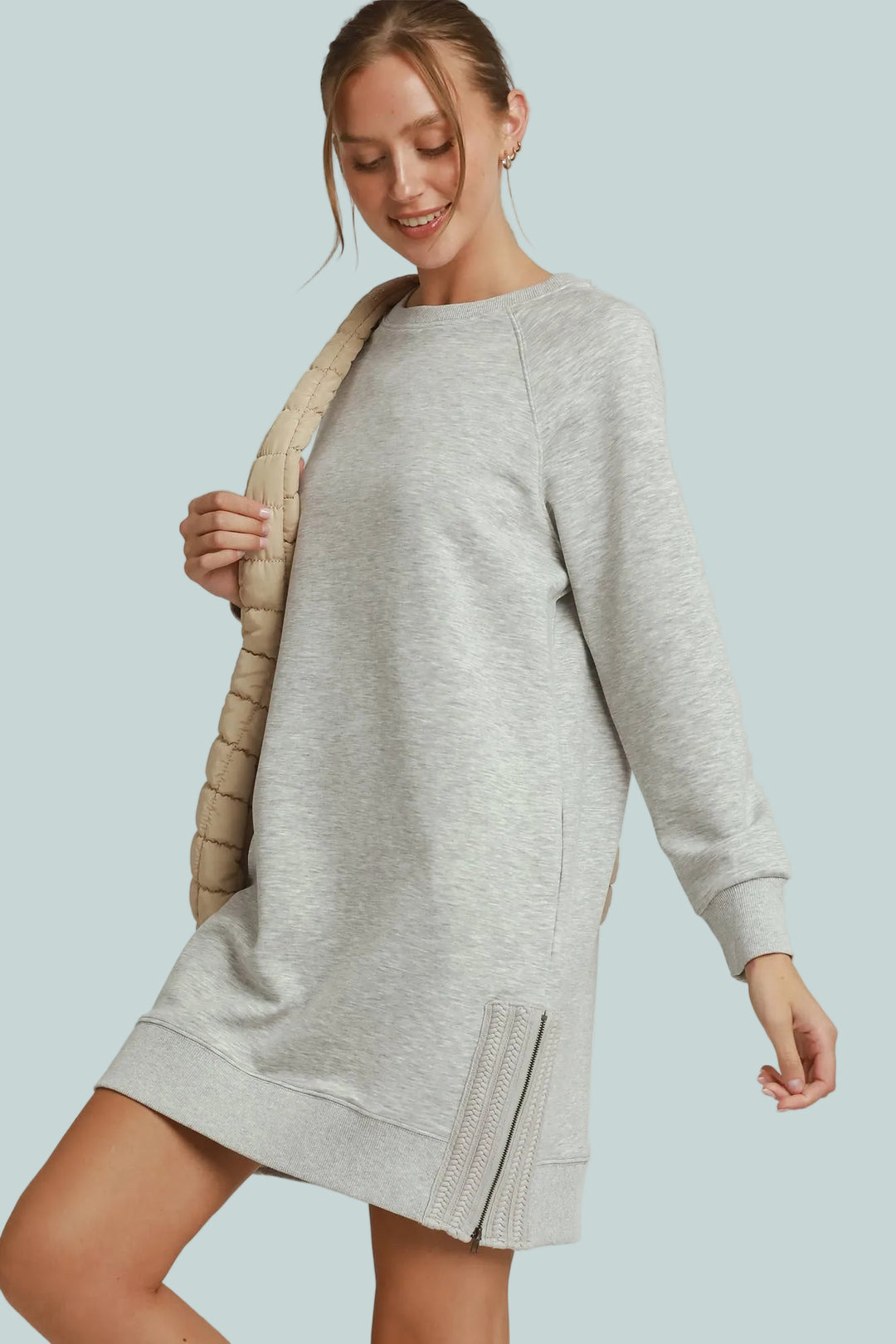 SOPHIE HEATHER GREY LUXE KNIT DRESS