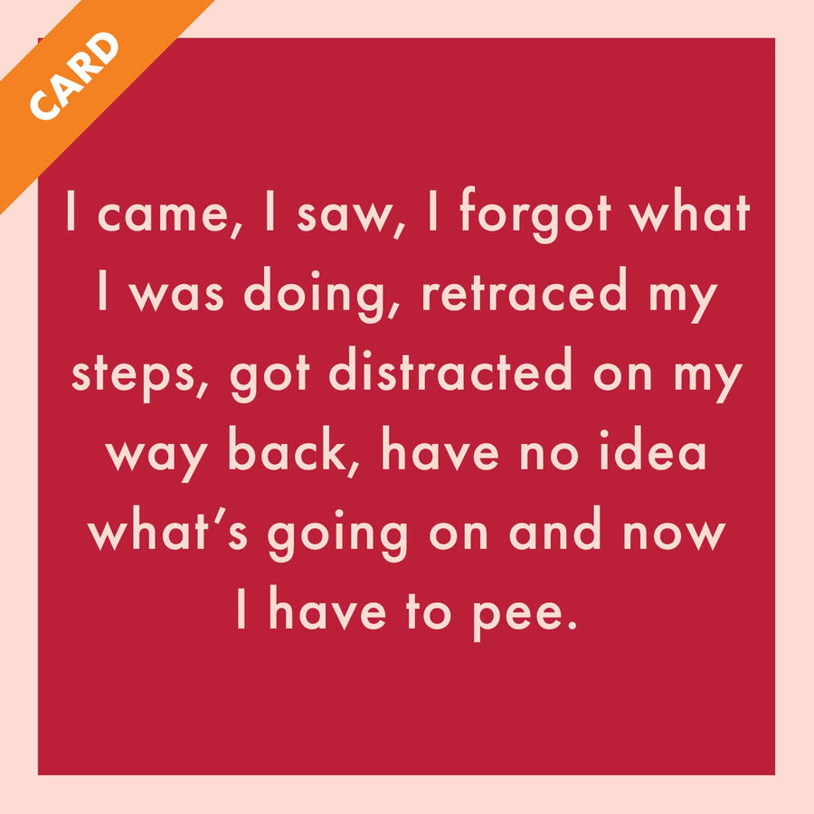 I CAME, I SAW CARD
