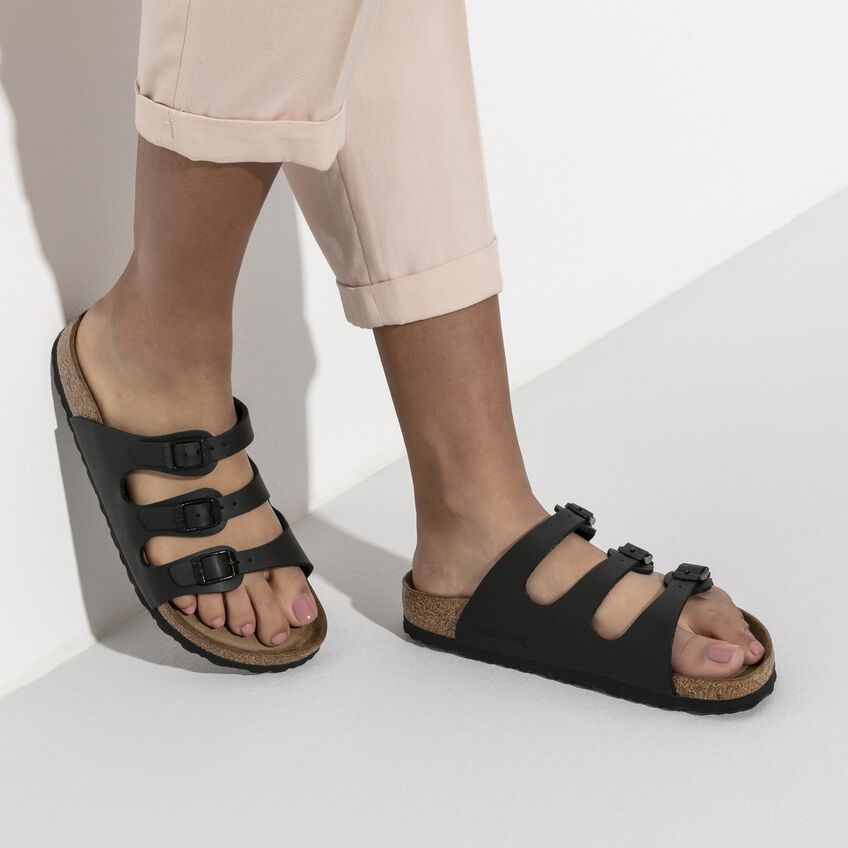 FLORIDA BLACK SOFT FOOTBED BIRKO-FLOR SANDAL