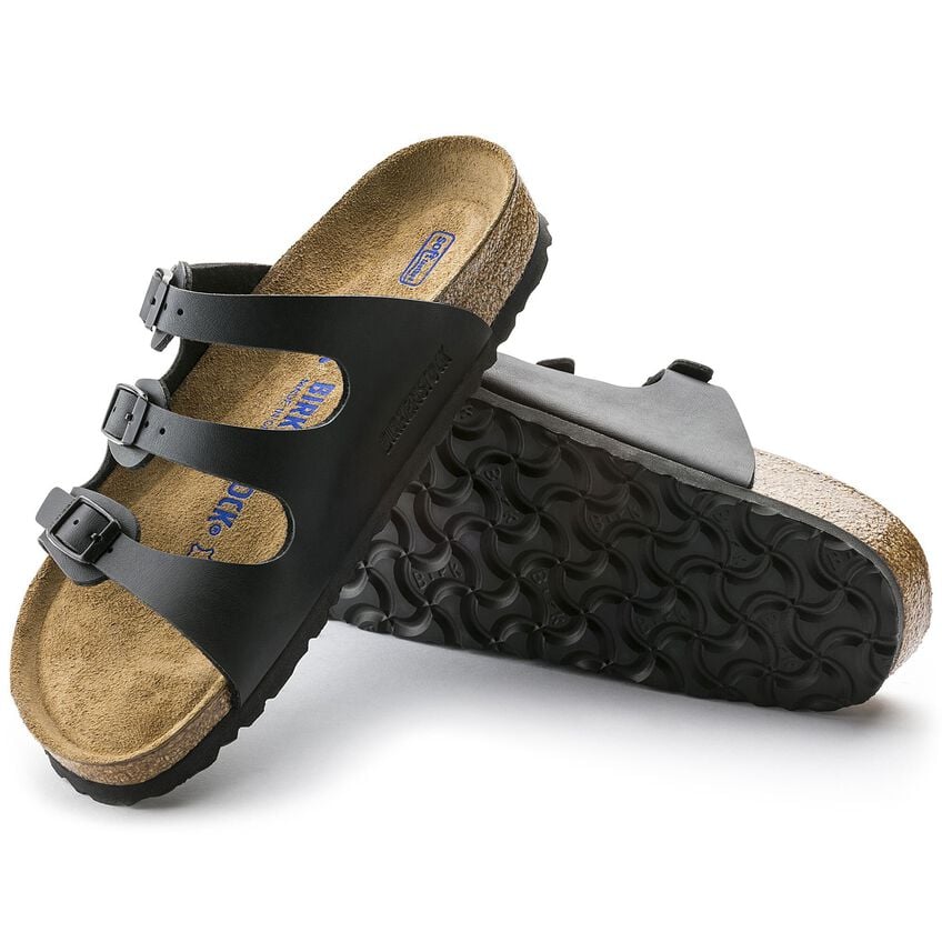 FLORIDA BLACK SOFT FOOTBED BIRKO-FLOR SANDAL