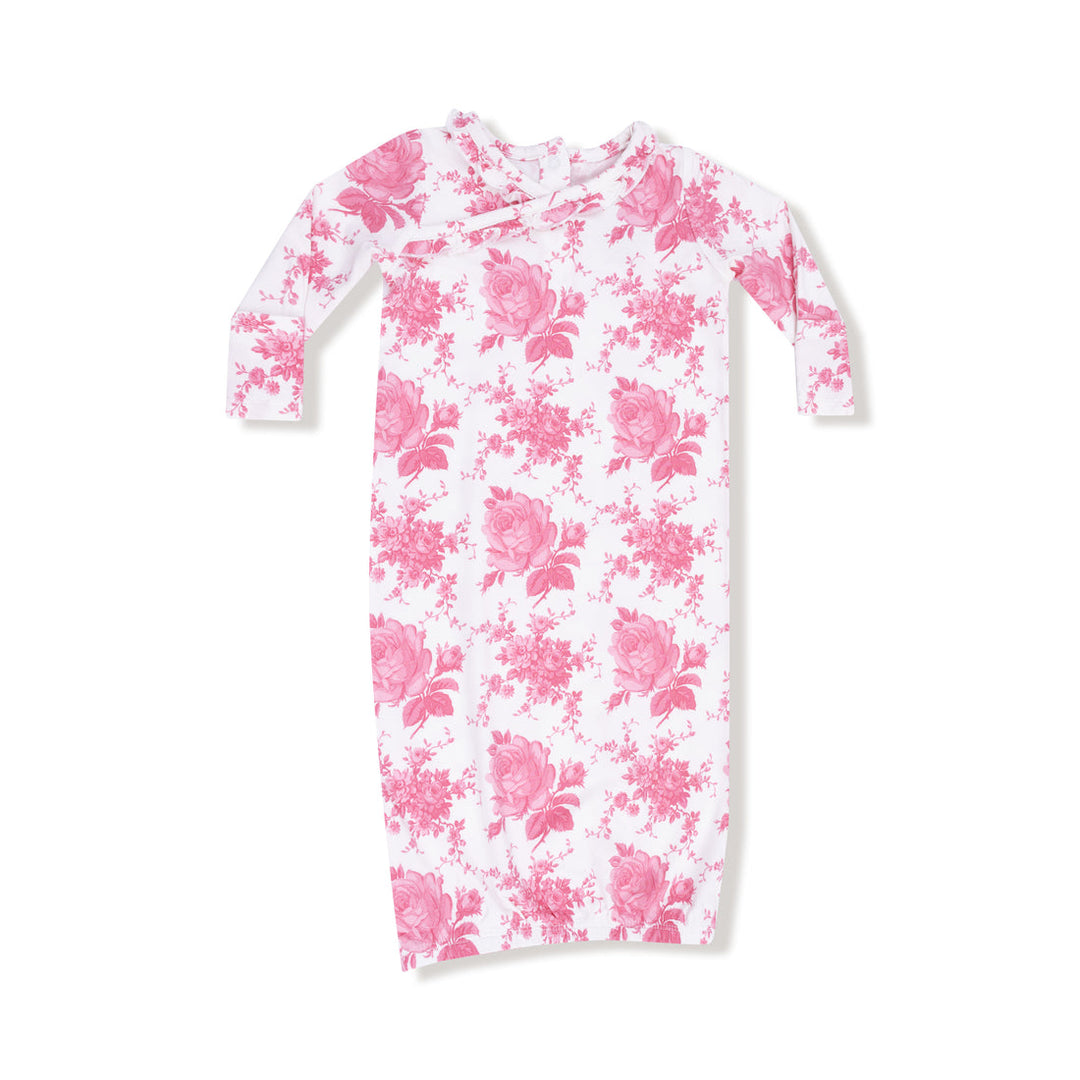 Vintage Pink Roses  Kimono Gown