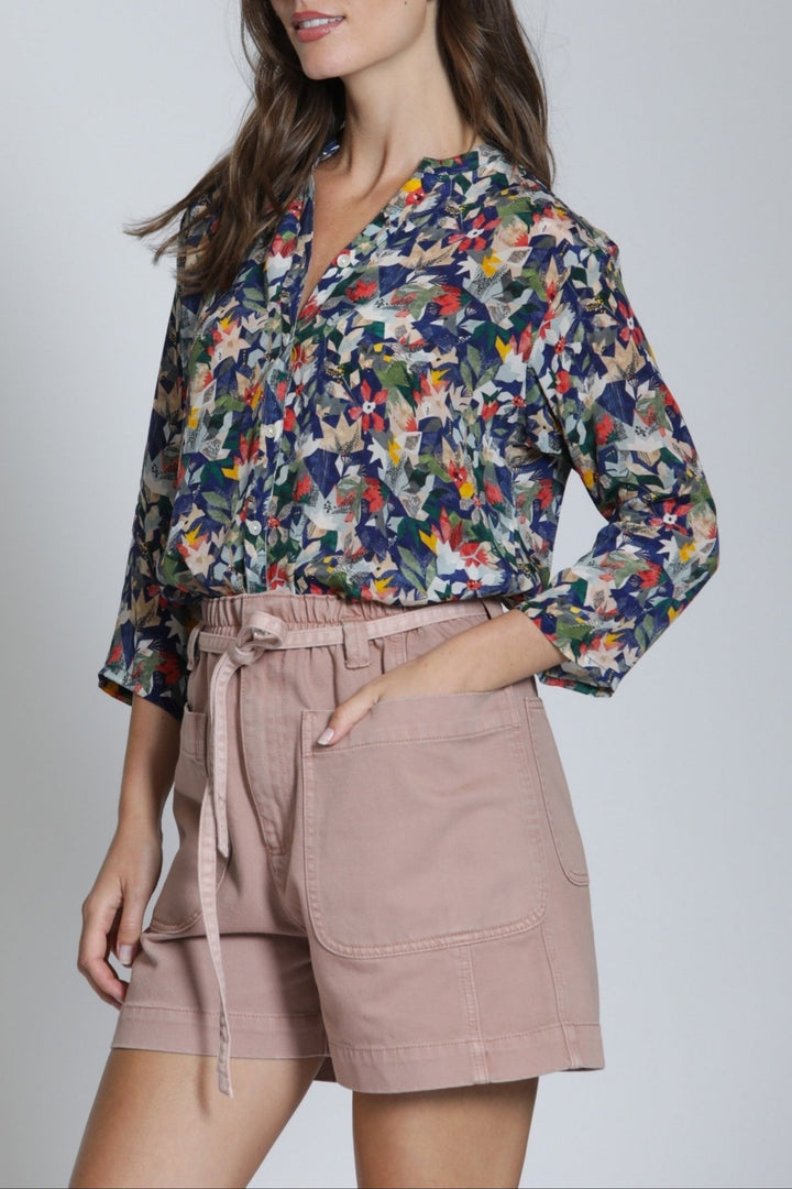 MIDNIGHT BOTANICA 3/4 SLEEVE TOP