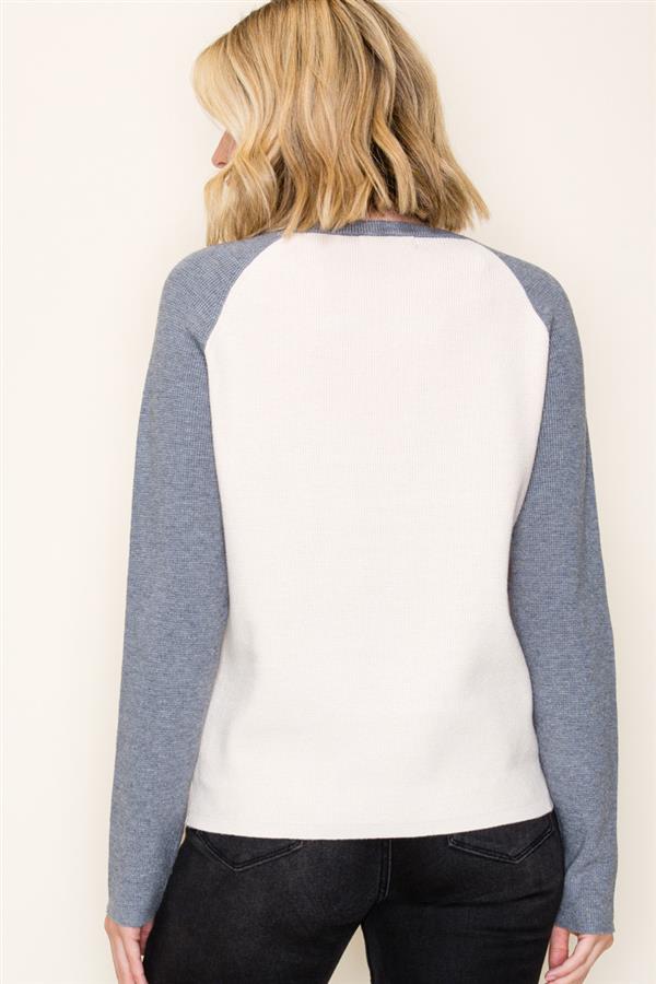 HOMERUN WAFFLE TEXTURE SWEATER