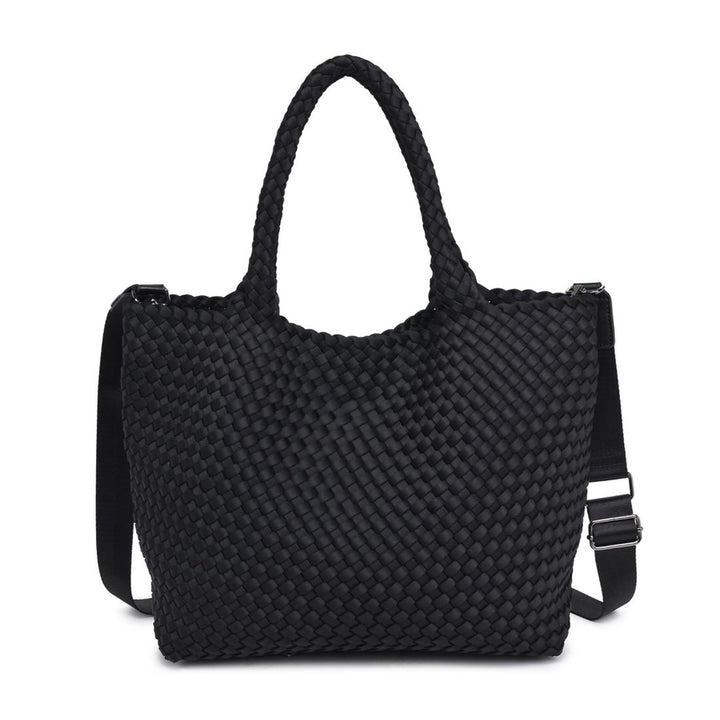 BLACK SKY'S THE LIMIT MEDIUM  WOVEN TOTE
