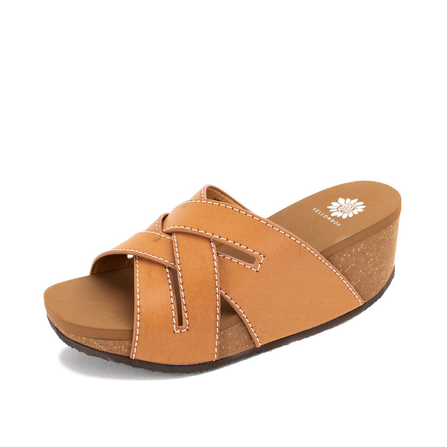CLEVER ALMOND WEDGE SANDAL
