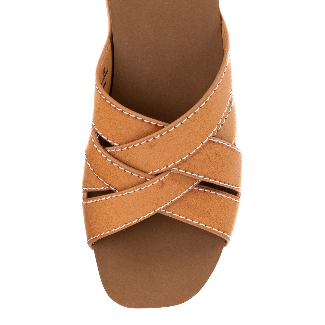 CLEVER ALMOND WEDGE SANDAL