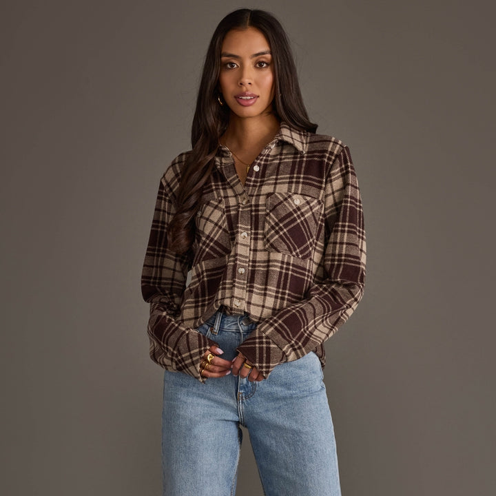 CHOCOLATE KISS PLAID SHIRT