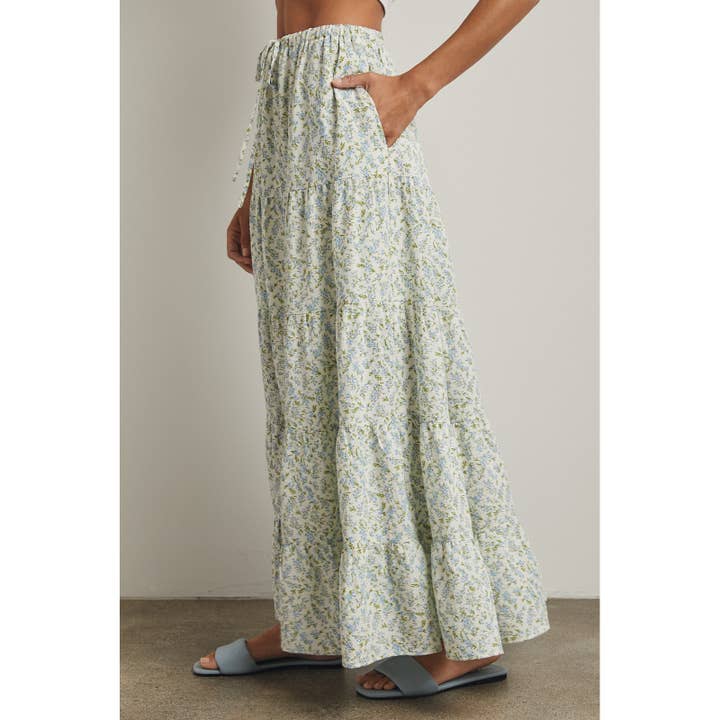 PRAIRIE FLORAL TIERED SKIRT
