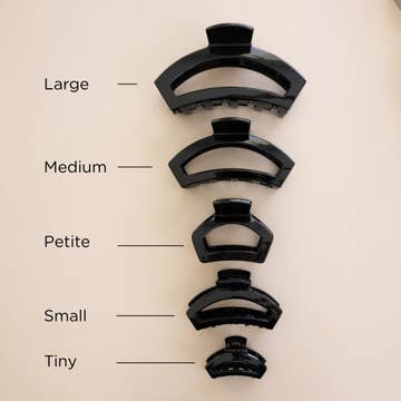 OPEN JET BLACK PETITE HAIR CLIP