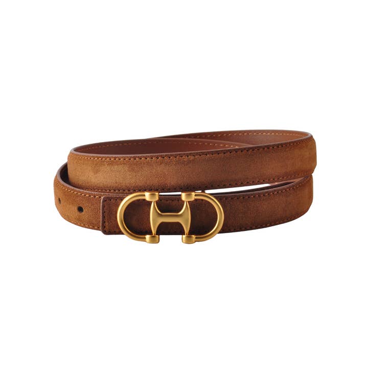 CARAMEL HORSEBIT BUCKLE BELT