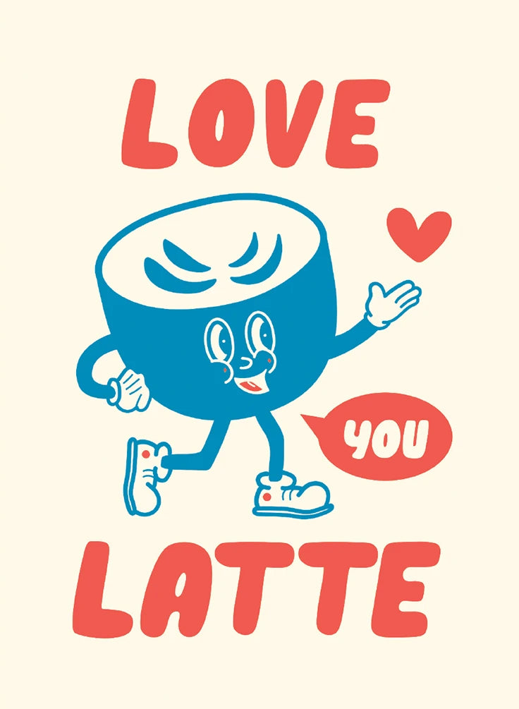 TOONIES LATTE ANNIVERSARY CARD