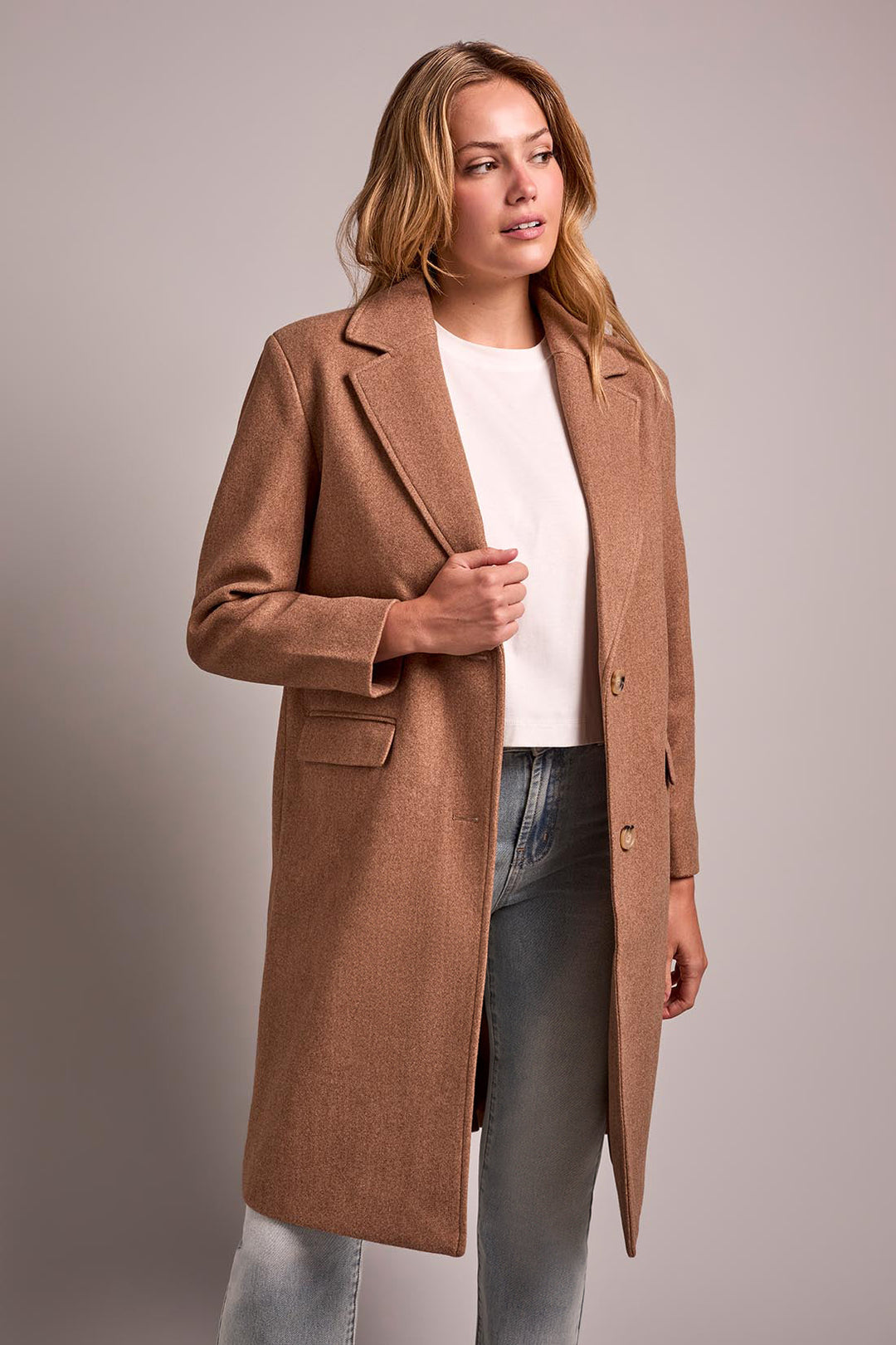 BISCOTTI KNIT COAT WITH REMOVABLE FOOLER HOODIE