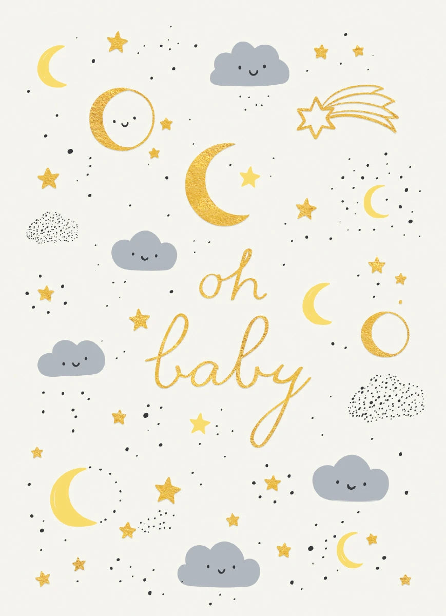 MOON & STARS BABY CARD
