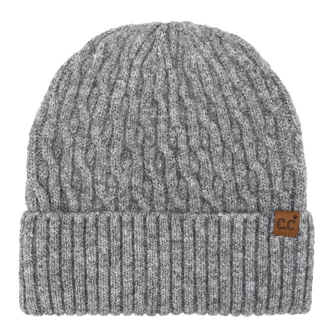 GRAY CHAIN LINK CABLE HAT