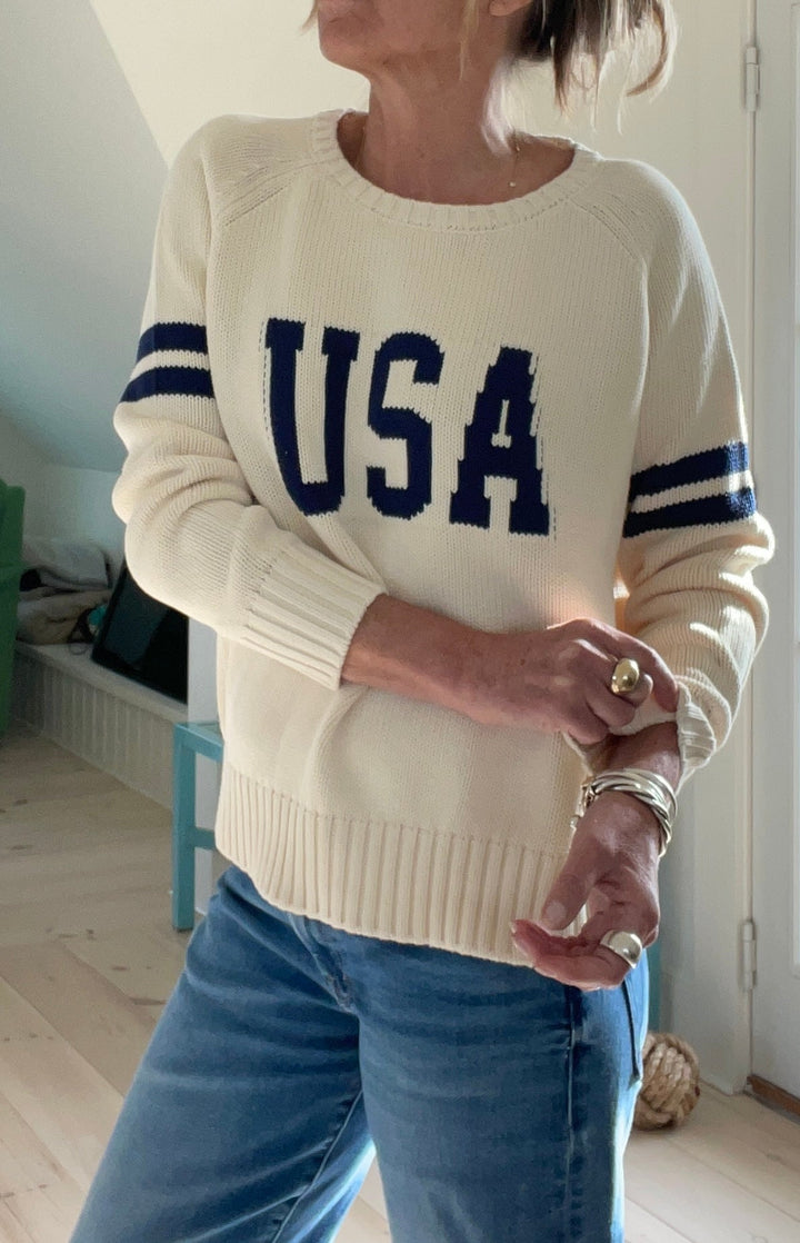 CREAM USA CAMPUS COTTON SWEATER