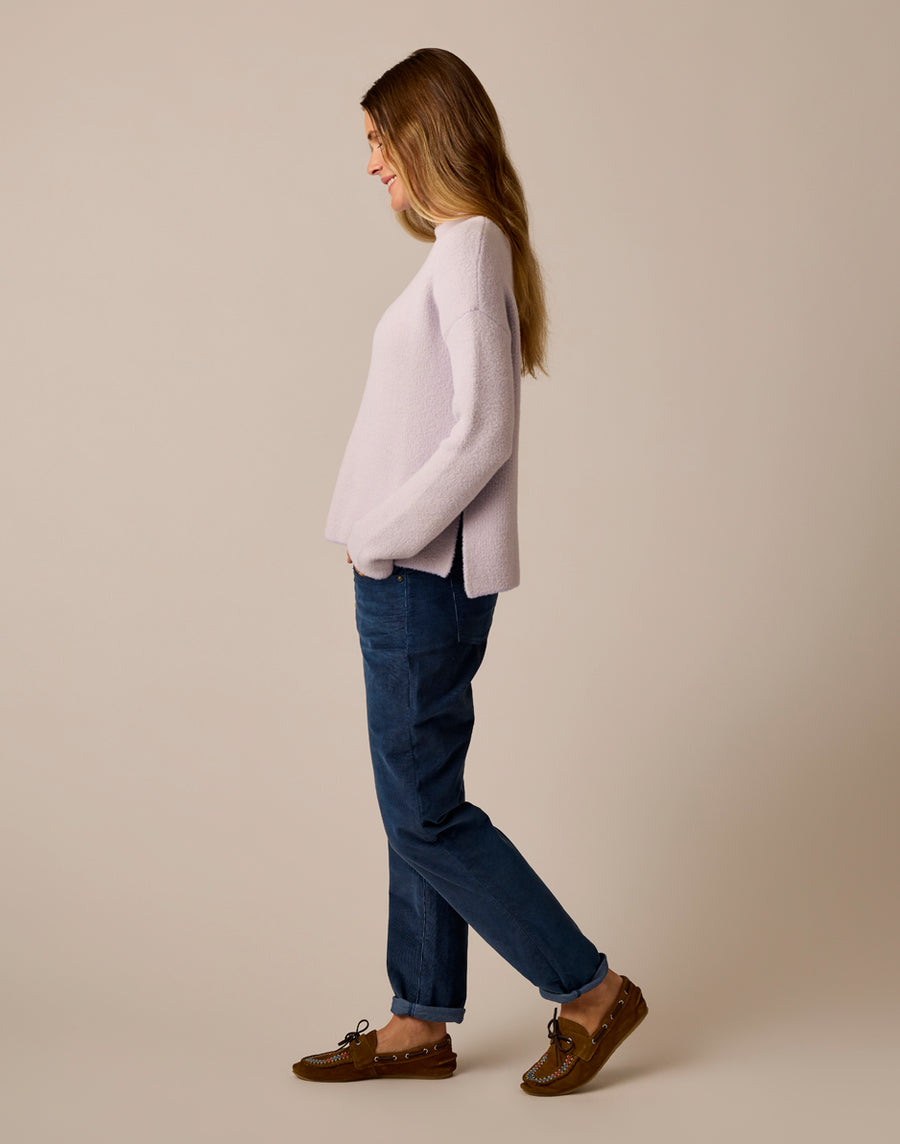OLIVIA DARK DAWN BIRDSEYE PLUSH SWEATER