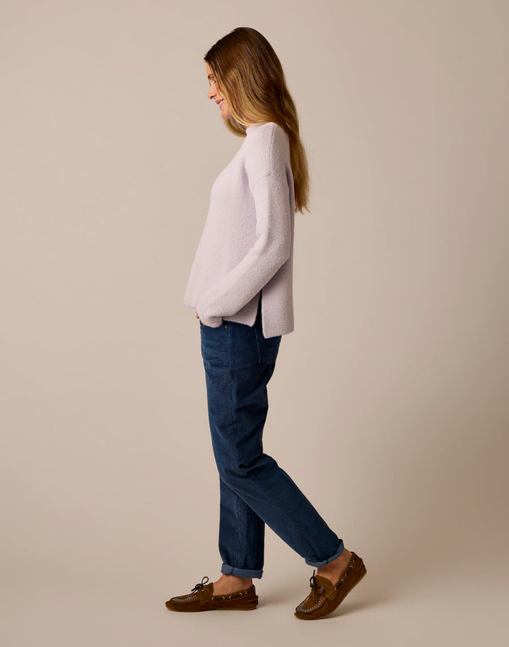 OLIVIA DARK DAWN BIRDSEYE PLUSH SWEATER