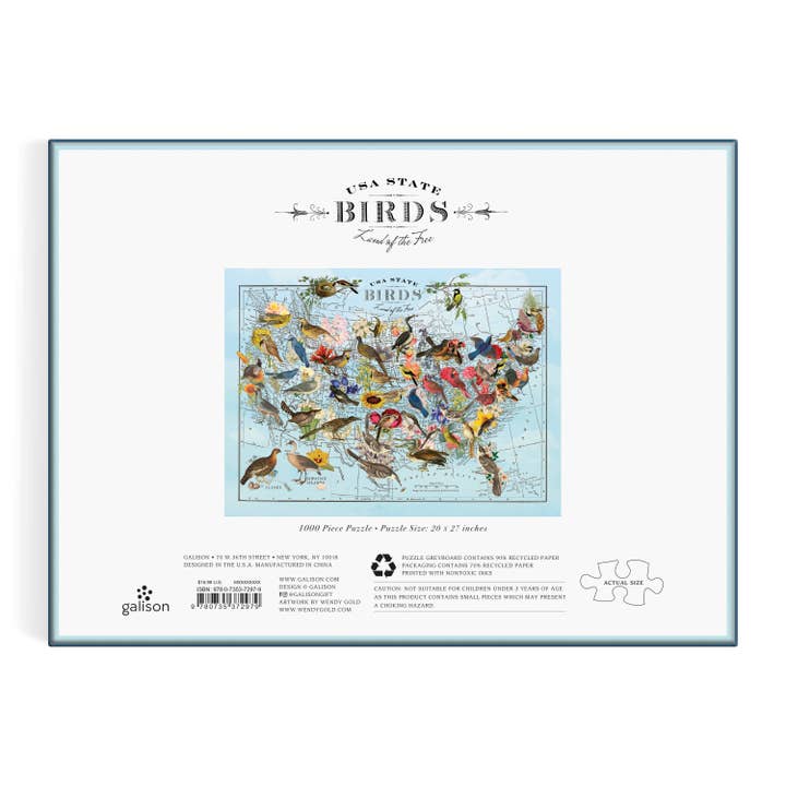 STATE BIRDS 1000 PIECE PUZZLE