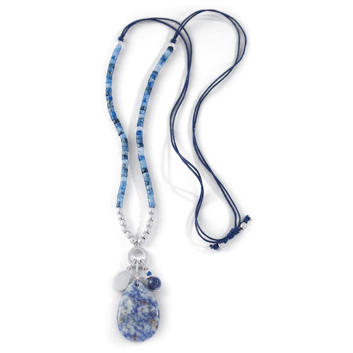 BLUE SODALITE LONG NECKLACE
