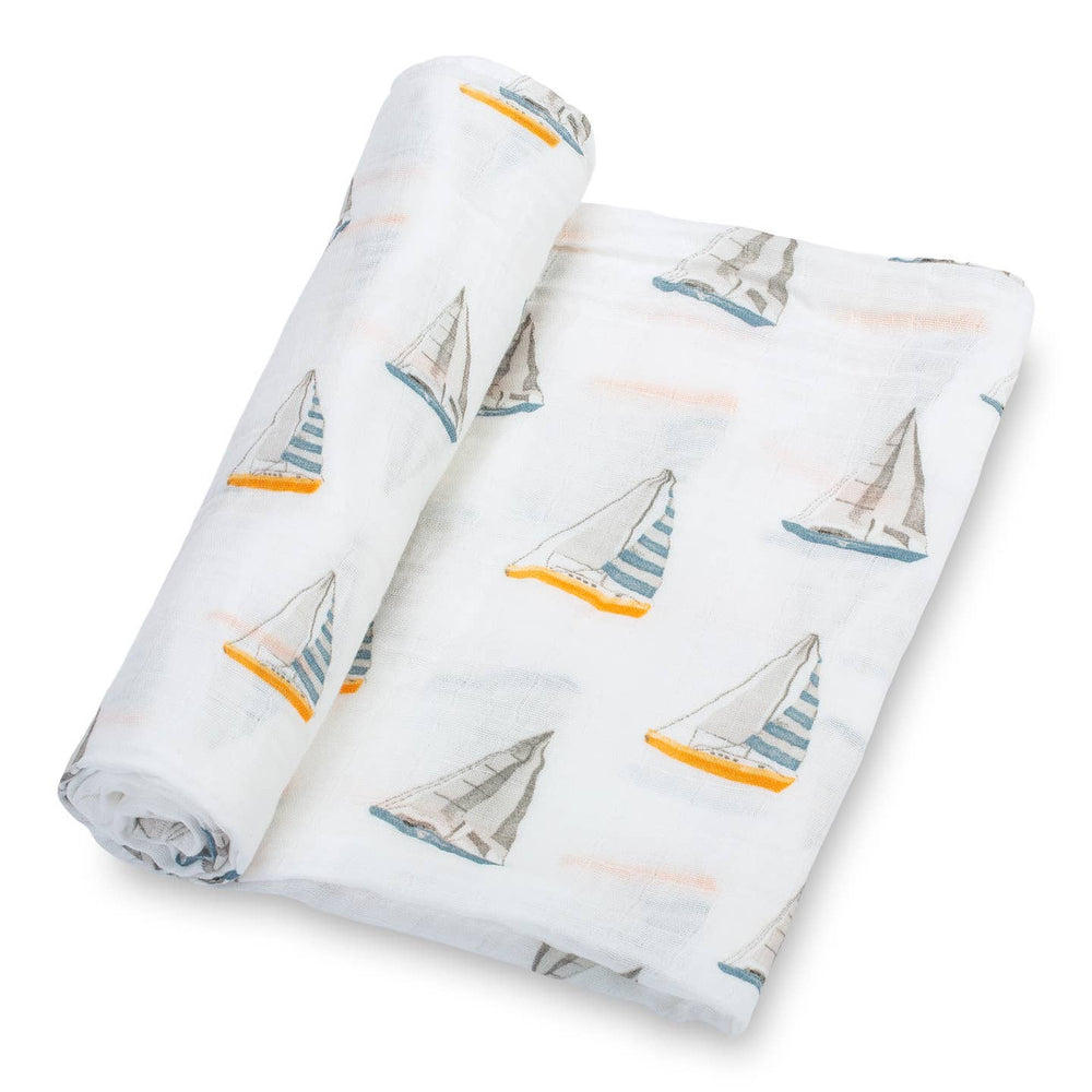 SAILING AWAY MUSLIN SWADDLE BLANKET
