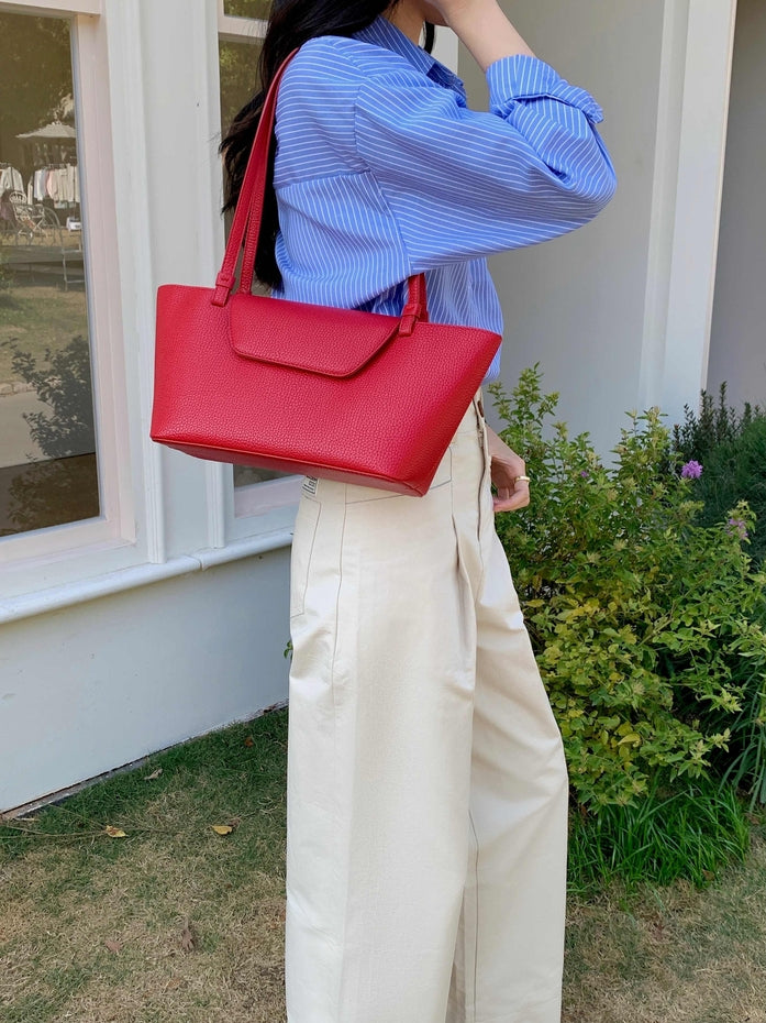 MAYA SCARLET EAST WEST SHOULDER BAG
