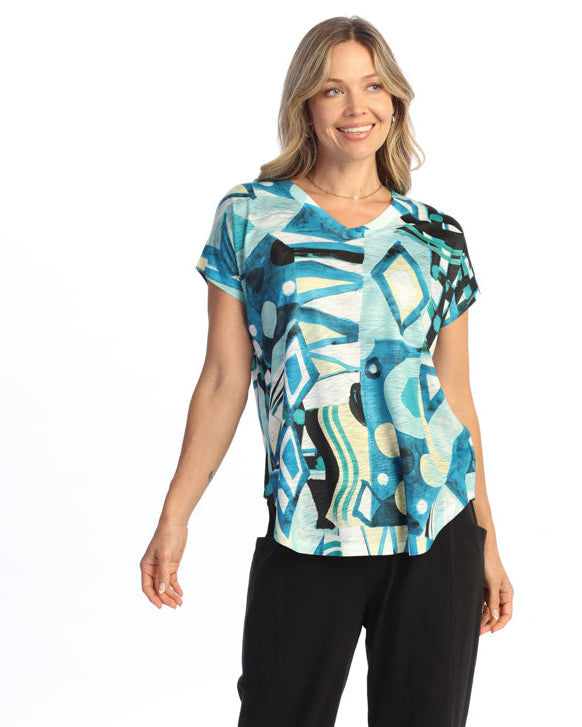 PINATA SHORT SLEEVE V-NECK TOP