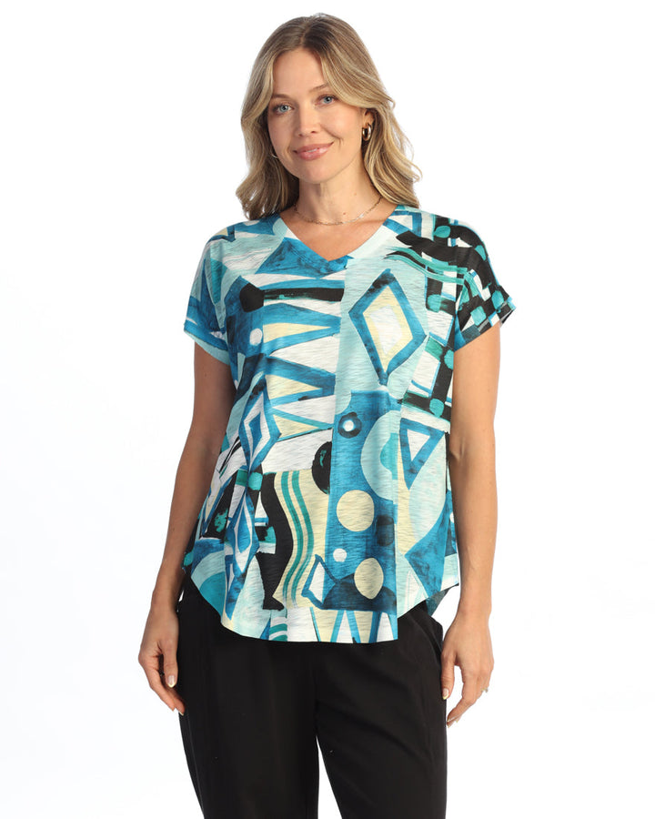 PINATA SHORT SLEEVE V-NECK TOP