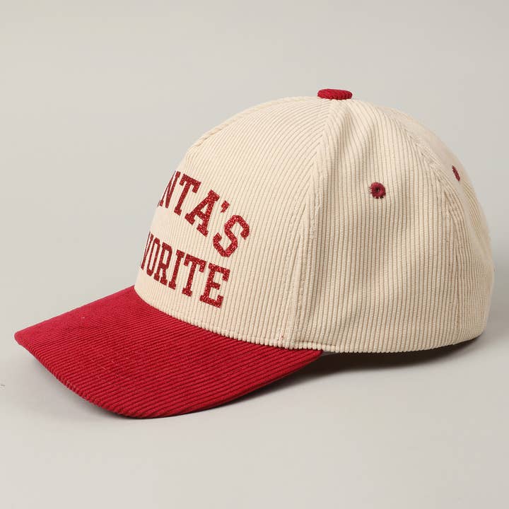 SANTA'S FAVORITE CORDUROY HAT
