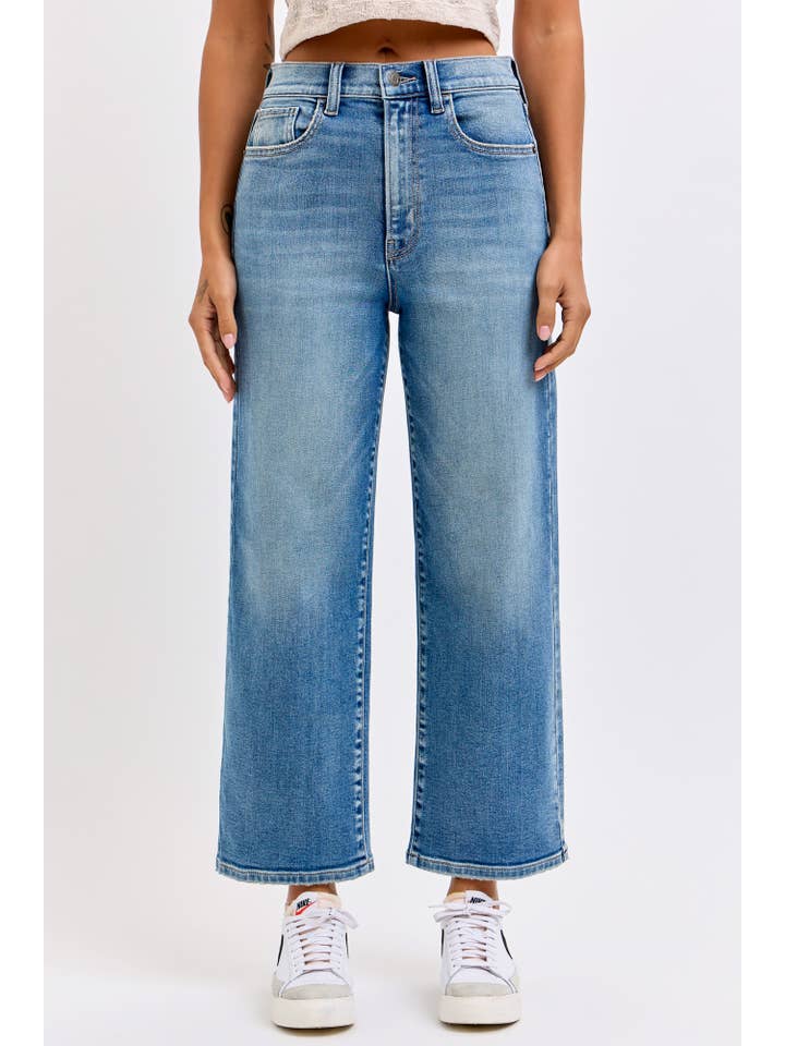 KARL HIGH RISE CROP DAD JEANS