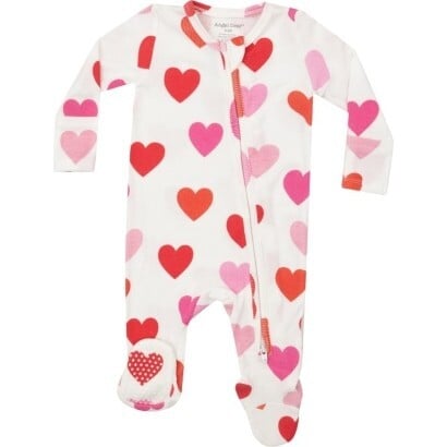 HEARTS 2 WAY ZIPPER RUFFLE BACK FOOTIE