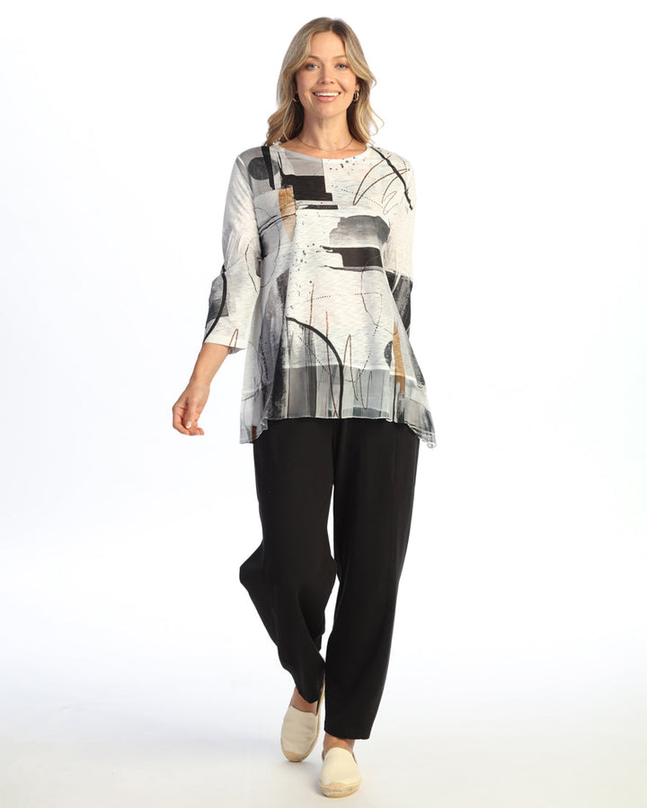 TANGO 3/4 SLEEVE TOP W/ SHEER BOTTOM