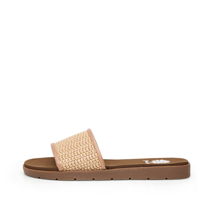 TAN FAUSTIN SLIDE SANDAL