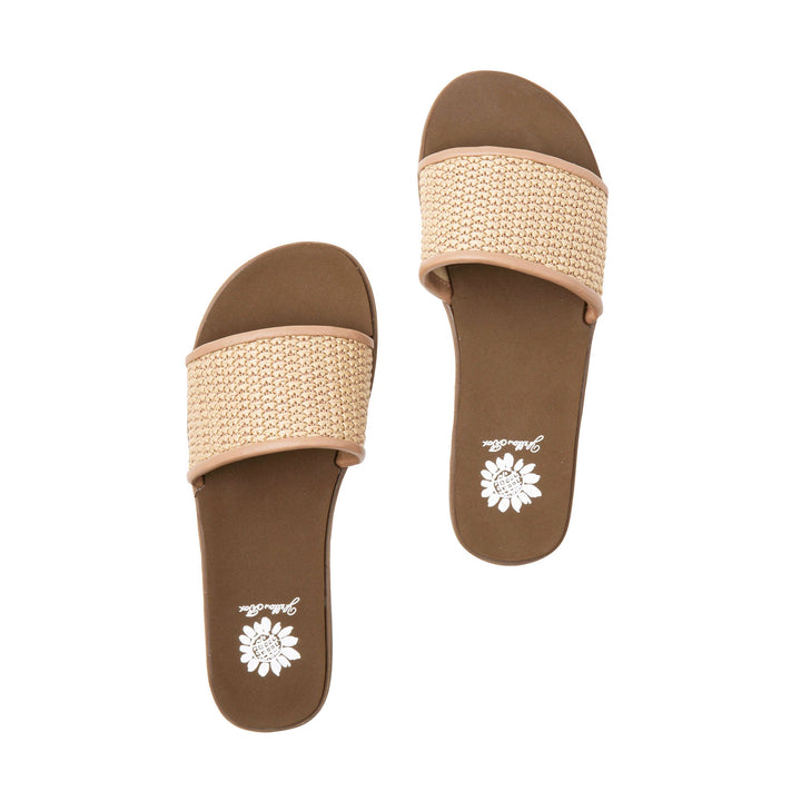 TAN FAUSTIN SLIDE SANDAL