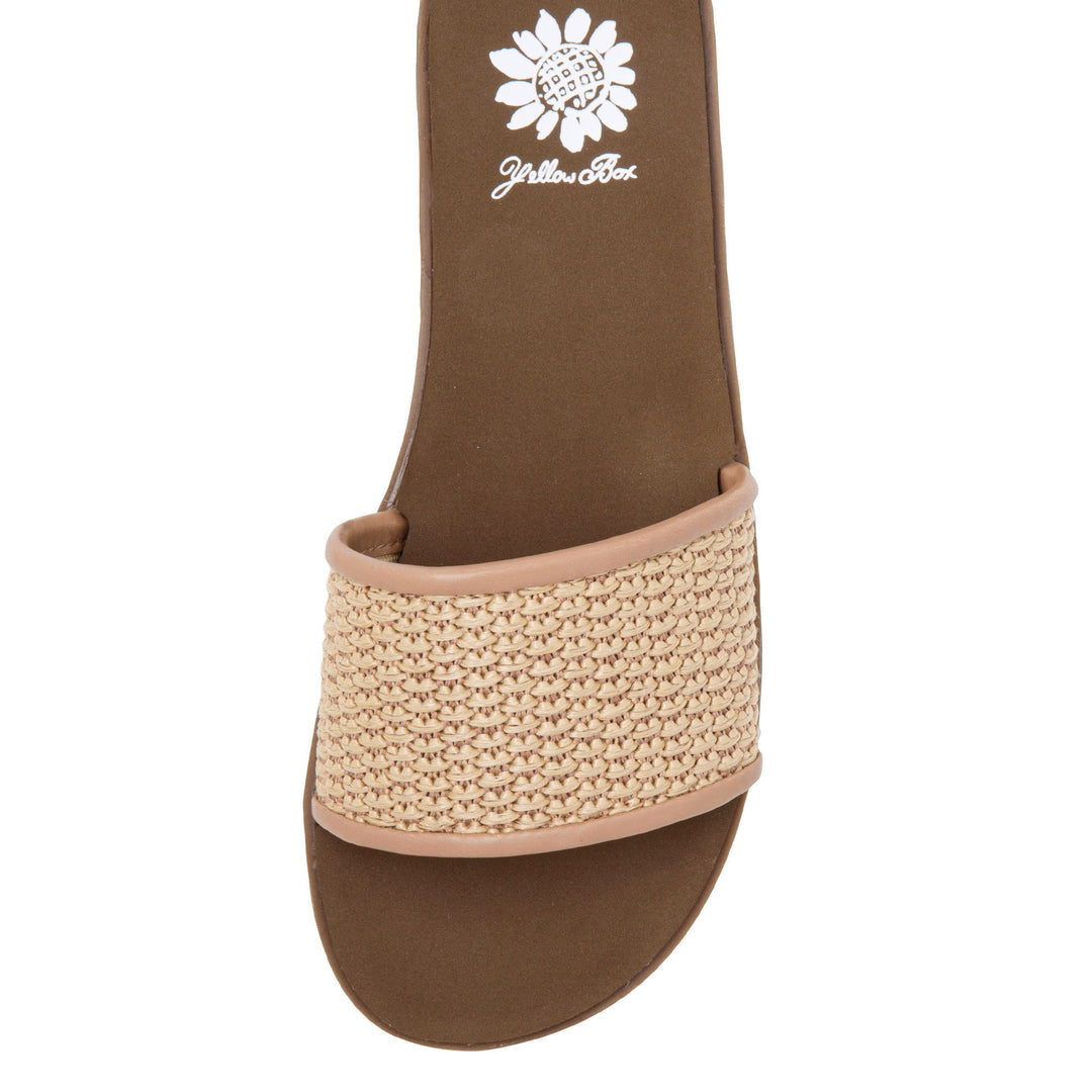 TAN FAUSTIN SLIDE SANDAL