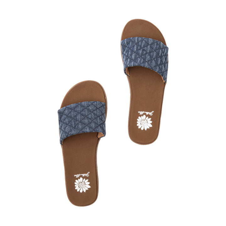FITZY NAVY DENIM SLIDE SANDAL