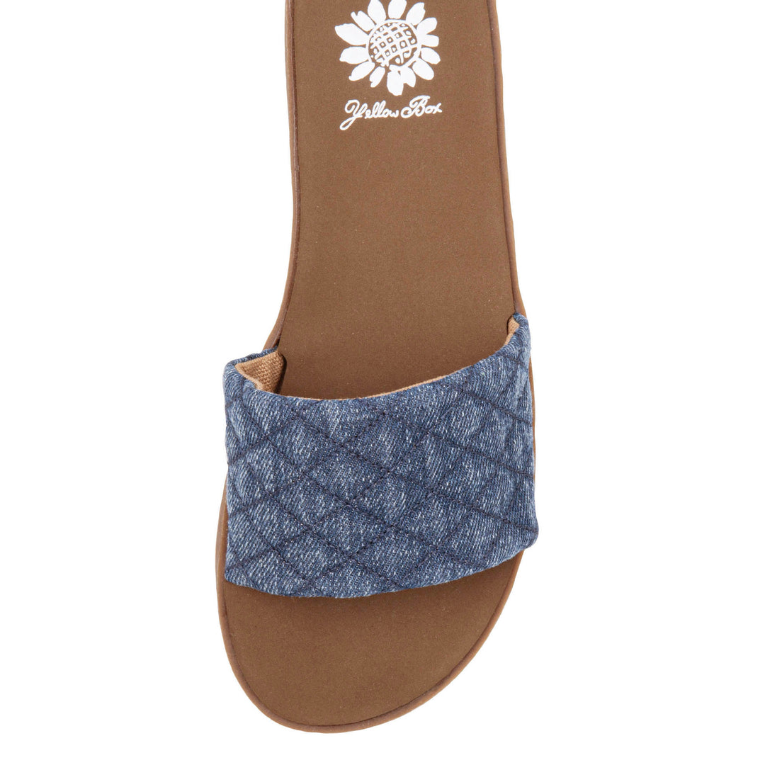 FITZY NAVY DENIM SLIDE SANDAL