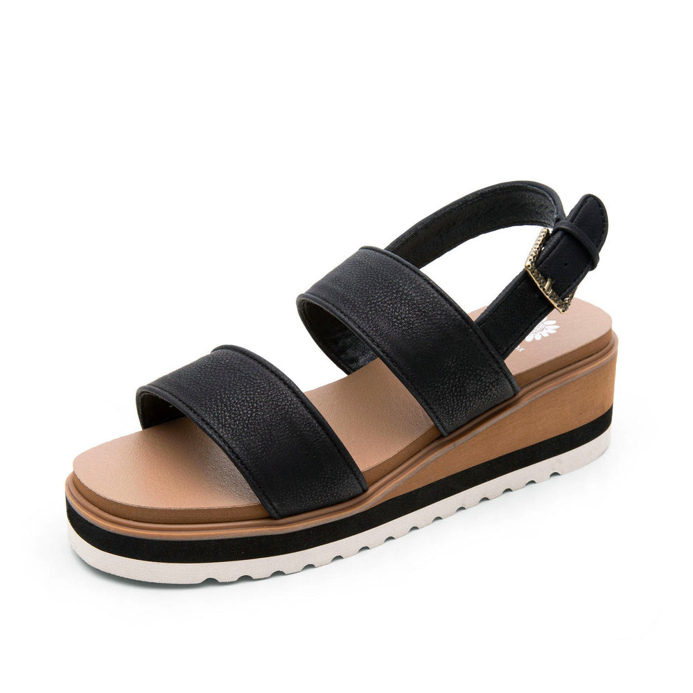 ARDENNE BLACK WEDGE SANDAL
