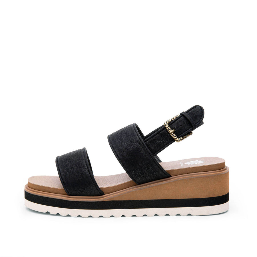 ARDENNE BLACK WEDGE SANDAL

