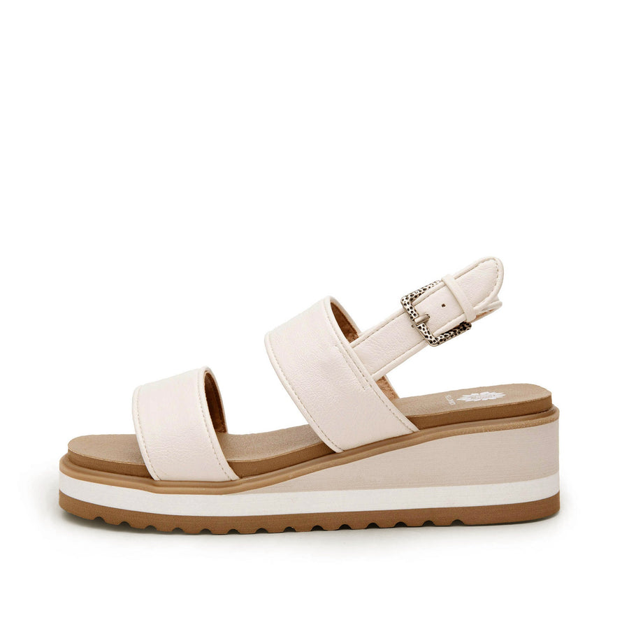 ARDENNE CREAM WEDGE SANDAL

