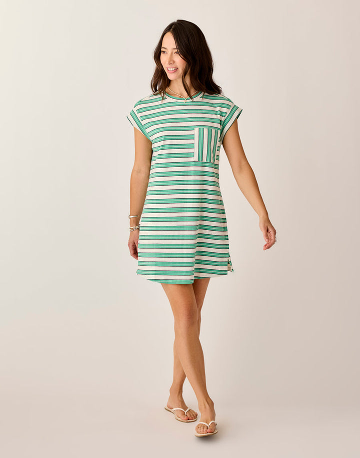 COSMO GRASS NAVY STRIPE DRESS