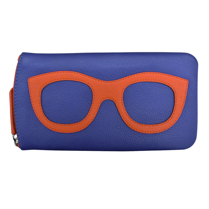 COBALT FRAME EYEGLASS LEATHER CASE