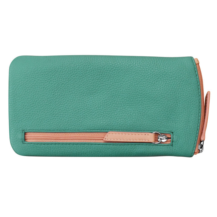 TURQUOISE  FRAME EYEGLASS LEATHER CASE