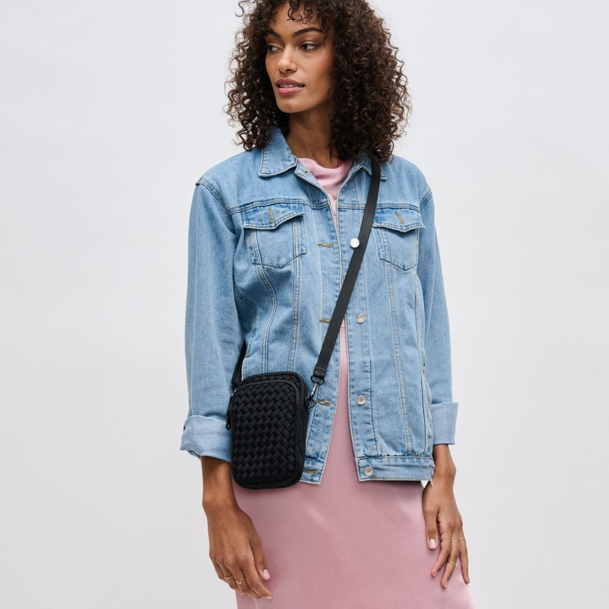 BLACK DIVIDE & CONQUER CROSSBODY BAG