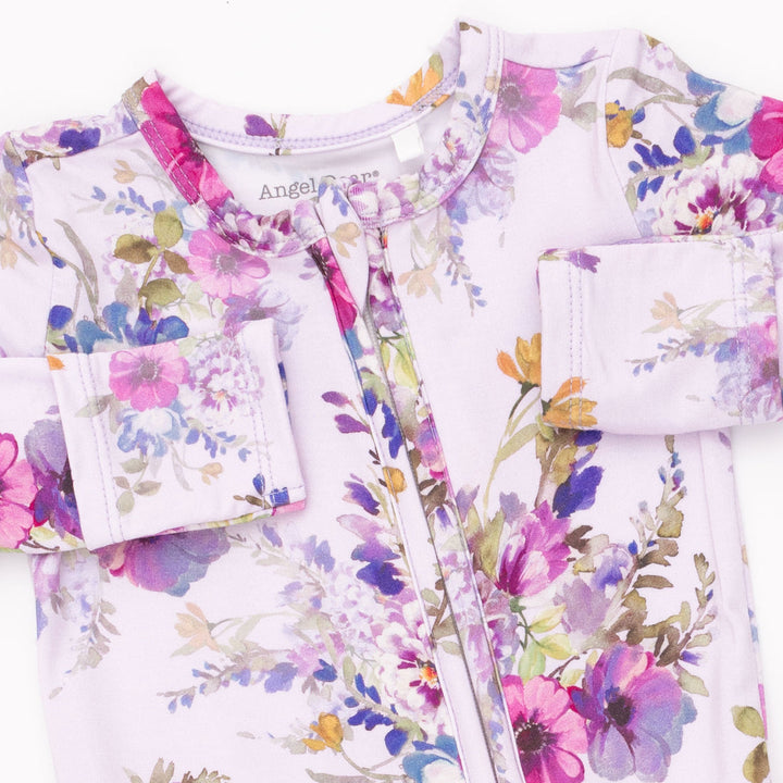 DAHLIA FLORAL 2 WAY RUFFLE BACK ZIPPER FOOTIE