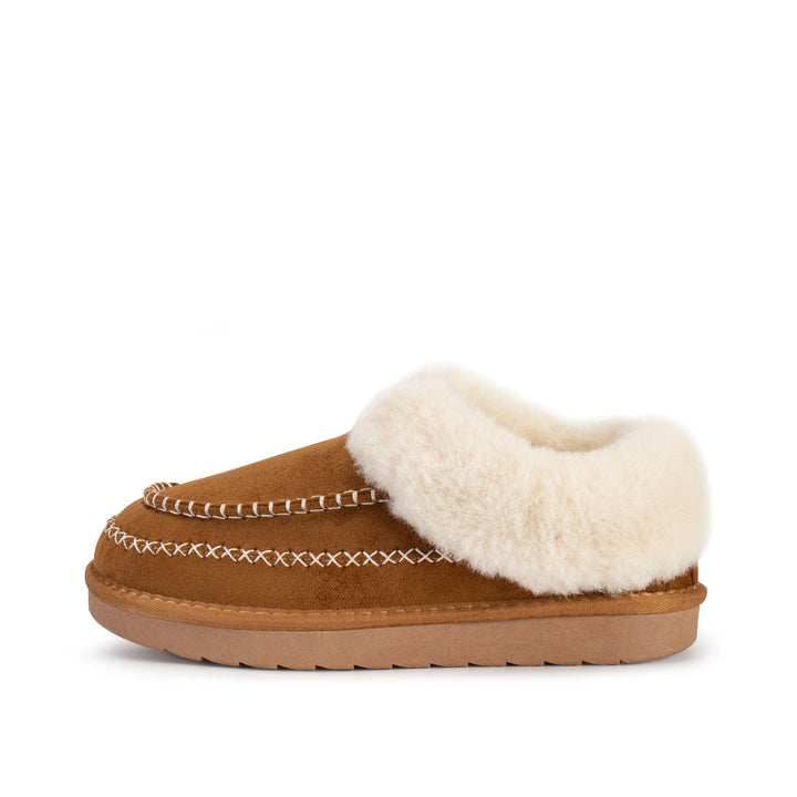 MAGGIE CHESTNUT SLIPPER SHOE