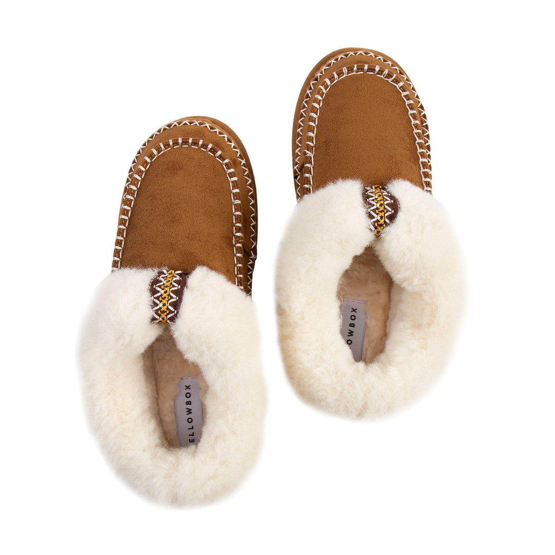MAGGIE CHESTNUT SLIPPER SHOE
