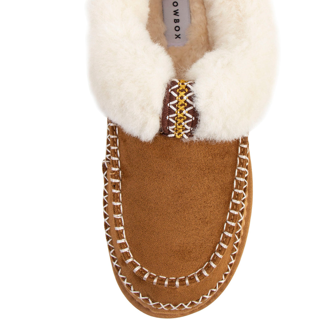 MAGGIE CHESTNUT SLIPPER SHOE