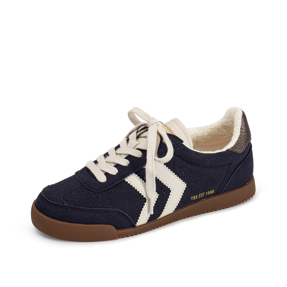 NEEVAN NAVY LACE UP SNEAKERS
