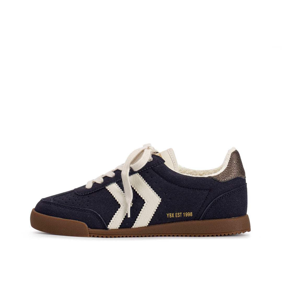 NEEVAN NAVY LACE UP SNEAKERS