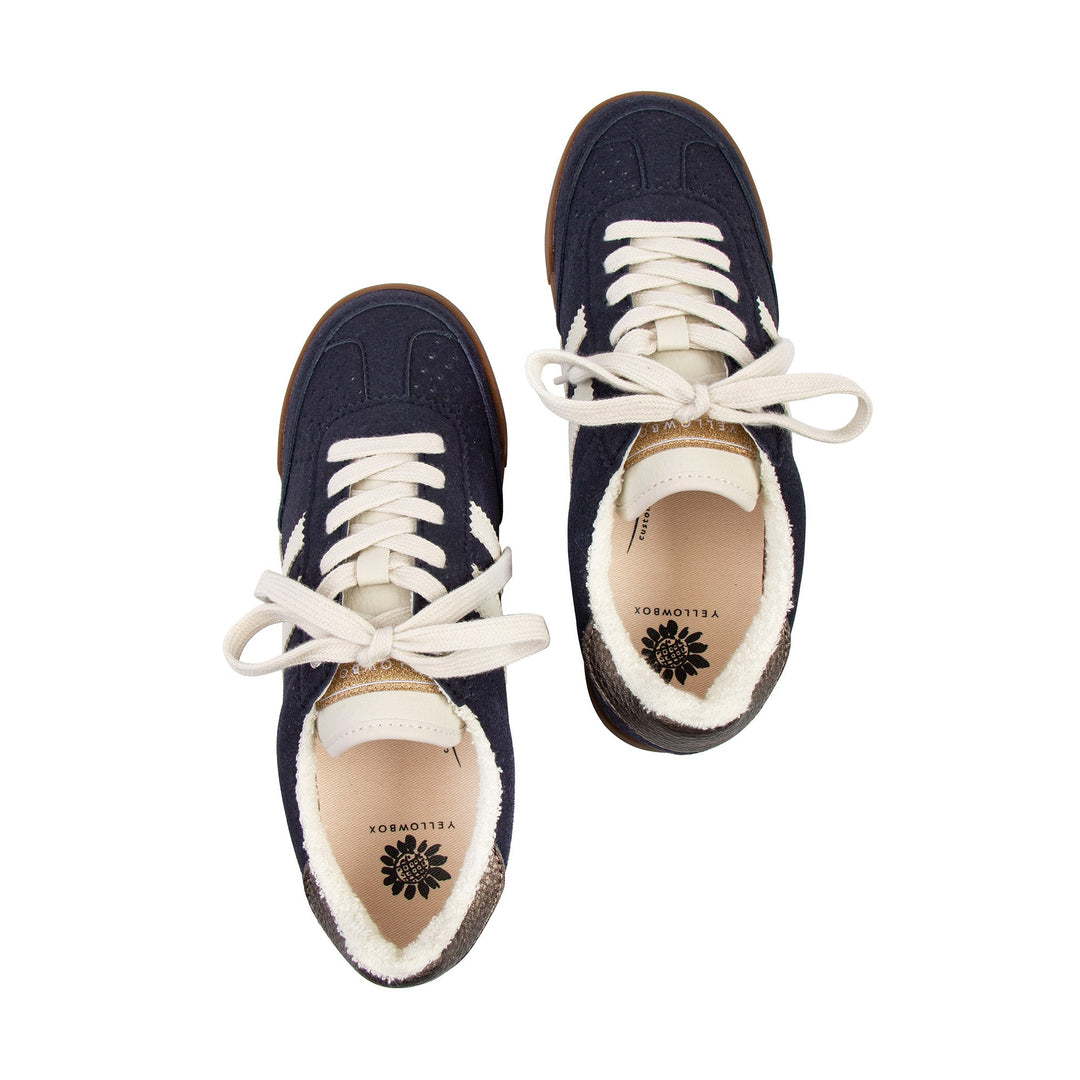 NEEVAN NAVY LACE UP SNEAKERS